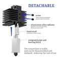 thumbnail image 3 of Extruder Hot End Kit 3D Printer Detachable Hotend Nozzle Set 3D Printer Replacement Parts for Bambu  X1 P1P X1 Carbon, 3 of 8