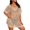 Khaki, variant on Huowey Women Plus Size Suimsuit Cover Up Short Sleeve Hollow Out Swimwear Bathing Suit Tropical Swim Wear Honeymoon Cruise Trendy Wear