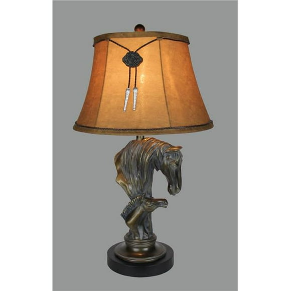 Vintage Direct CL1415R Lampe de Table Cheval & Poulain