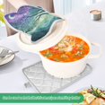 thumbnail image 3 of Yayeee Pot Holders Kitchen Heat Resistant with Pocket 7"x9.8" Cotton Oven Cooking Hot Pads, Moonlight Forest, 3 of 7