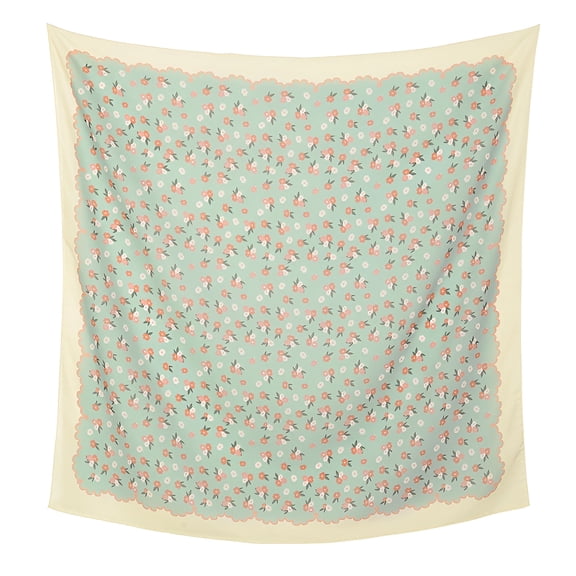 TELOLY 2026 New Bandanas for Women,Floral Silk Bandana,Ladies Green Bandana,Style2