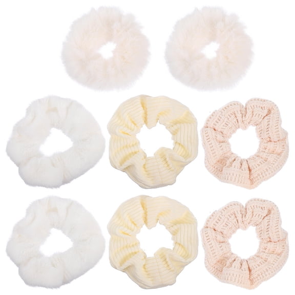 Toyvian 12pcs Plush Hair Ties Stretchy Hair Accessories for Women Ceremonies