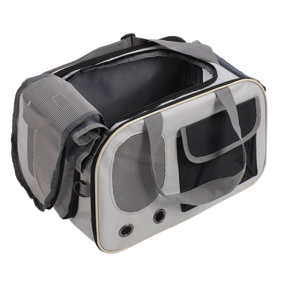 Transportín De Viaje Plegable Para Perros, Bolso Para Mascotas Con Correa Ajustable, Bolso De Transporte Para Perros Y Gatos De Tela Oxford, Marco De Alambre De Acero Resistente,