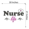 thumbnail image 4 of Girls Nurse Life Cute Girly Wall Decal Decoration Nurse Scrubs Cardiac Echo Quote Vinyl Decal Lasts Years and Easily Removable - Size: 30 In(W) x 21 In(H), 4 of 5