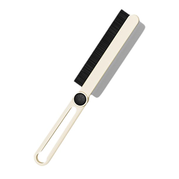Cepillo para grietas 2 en 1, herramienta de limpieza de ranuras para ventanas, práctico cepillo ligero para fregar esquinas para fregadero de agua y De color crema