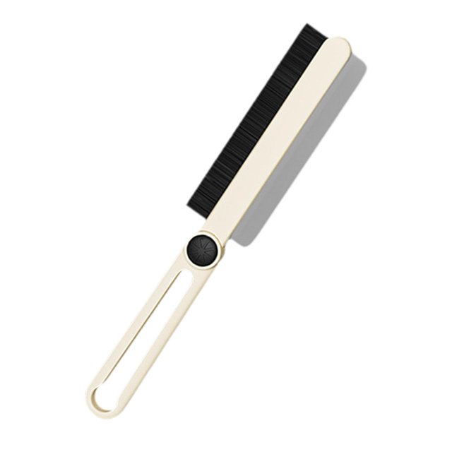 Cepillo para grietas 2 en 1, herramienta de limpieza de ranuras para ventanas, práctico cepillo ligero para fregar esquinas para fregadero de agua y De color crema