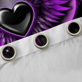 thumbnail image 4 of Feelyou Purple Love Heart Black Out Curtains, Angel Wings Curtains Pack of 2 (42x63 Each), 4 of 6