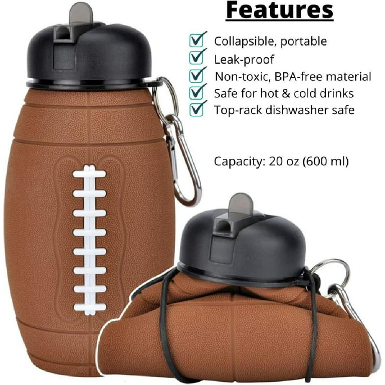 Louis Donné 19oz Soccer Water Bottles For Boys, Portable Kids Collapsible  Water Bottle with Carabine…See more Louis Donné 19oz Soccer Water Bottles