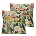 thumbnail image 2 of JRXY  Outdoor Pillows Cover Pack of 2 Floral Waterproof Throw Pillow Covers  Outdoor Pillows for Patio Furniture Garden Square Outdoor Waterproof Throw Pillows White, 2 of 6