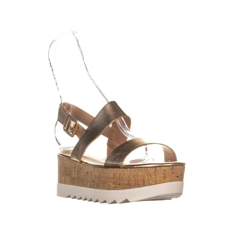 Madden Girl Women s Sugar Flatform Sandals Rose Gold 8.5 Walmart