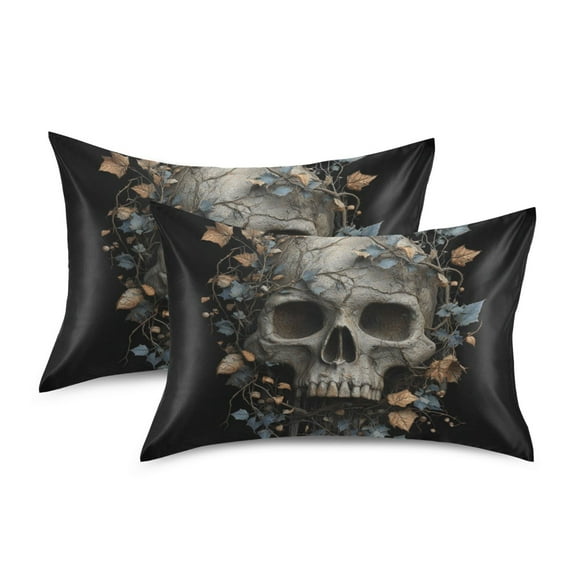 Silky Satin Standard Pillowcases For Hair And Skin Helloween Skull
