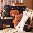 thumbnail image 3 of YZEGDCH Halloween Decor Throw Pillows Cute Plush Skeleton Halloween Pillow Home Happy Halloween Linen Sofa Bed Throw Cushion Cover Decoration, 3 of 6