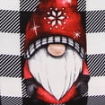 thumbnail image 4 of Jordan Manufacturing 18" x 18" Black and White Buffalo Check Gnome Holiday Square Reversible Decorative Throw Pillow with Welt, 4 of 6
