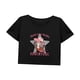 thumbnail image 3 of Camiseta recortada de entrenamiento con cuello redondo suave de verano para mujer para caminar en el trabajo XL, 3 of 7