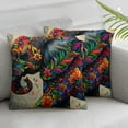 thumbnail image 3 of Chilfamy Flower Elephant Throw Pillow Covers,Art Elephant Colorful Mandala Elephant Cushion Cases Decorative Pillow Cases for Couch Sofa Bedroom White, 3 of 7