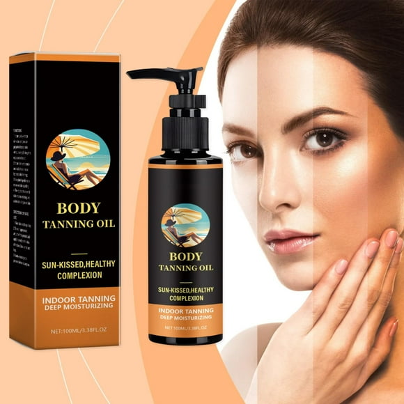 Natural Organic Tanning Lotion Moisturizing Self Tanning Lotion For Men And Women Sun Tanning For Sunbeds And Outdoor 100Ml,Black Skincare Lotion