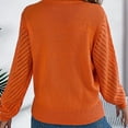 thumbnail image 5 of Diufon Womens Fall Sweaters Solid Color Hollow-Out Pullover Tops Round Neck Long Sleeve Tops, 5 of 7