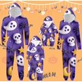 thumbnail image 5 of SUXIAN Matching Pajamas for Family Halloween Hooded Pajamas Set Long Sleeve Cozy Homewear Parents and Kids Cute Printed Outfit Pajamas Kids, 5 of 5