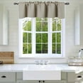 thumbnail image 4 of 1 piece taupe valance TVLO-18 blackout thermal tier window treatment rod pocket kitchen bathroom size 54" wide X 18" length for short window room darkening, 4 of 5