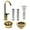Polished Brass, variant on Westbrass C0132-62 6" Touch-Flo Style Pure Cold Water Dispenser Faucet Kit with Filter, 2-Pack Replacement Cartridges, Kitchen Sink Strainer & Disposal Trim Set, Matte Black