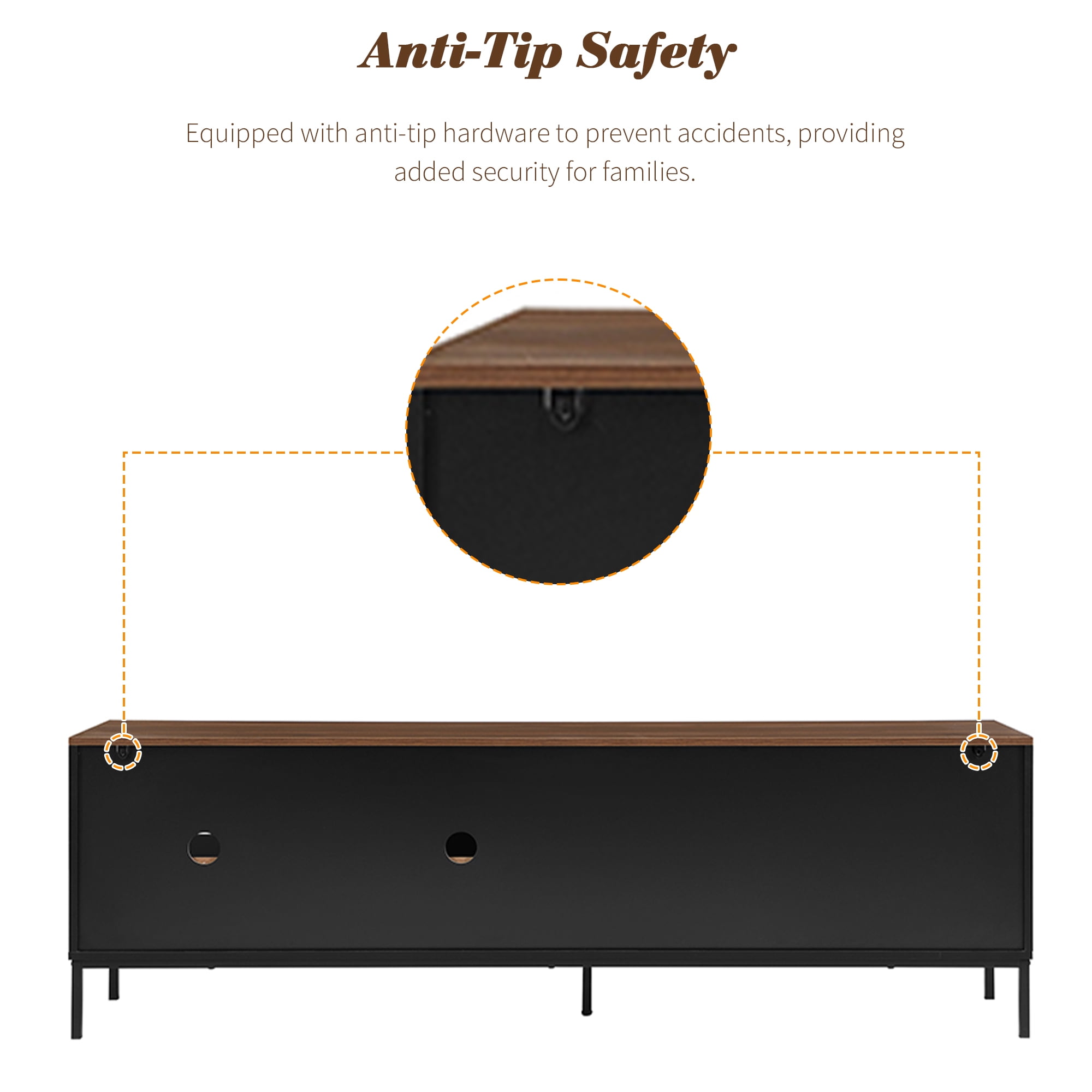 TV Stand 70.8 Inch, Entertainment Center with Sliding Doors and Adjustable Shelves, Media Console for TVs up to 75 Inch, Living Room Furniture, Black