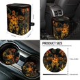 thumbnail image 4 of Yuyamidu Orange Sea Turtle Car Seat Covers Set 13 Pcs Steering Wheel Cover Boho Hibiscus Seat Belt Cover Trash Can Rear View Mirror Cover Coasters Chapstick Holder Keychains Fit for Most Vehicles, 4 of 5