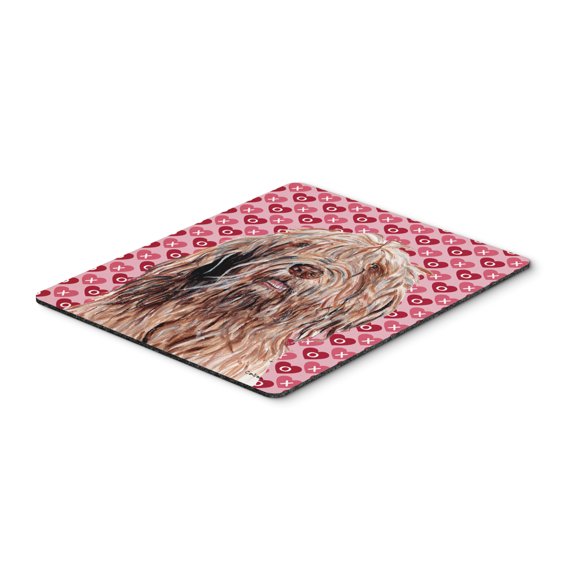 "Otterhound Hearts and Love Mouse Pad Hot Pad or Trivet"