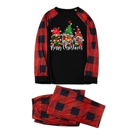 

Nomeni Fashion Daddy Sleepwear For Christmas Family Matching Pajamas Christmas Dwarf Print Pjs Plaid Long Sleeve Tops And Pants Soft Casusal Holiday Sleepwear
