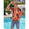 thumbnail image 5 of sogami Mens Short Sleeve Hawaiian Shirts Sunset Pattern Holiday Shirt, 5 of 6