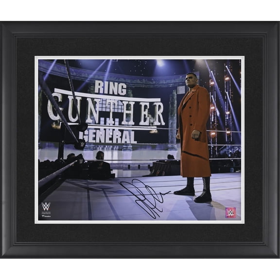 Gunther WWE Framed Autographed 16" x 20" In Ring Red Jacket Photograph - Fanatics Authentic Certified