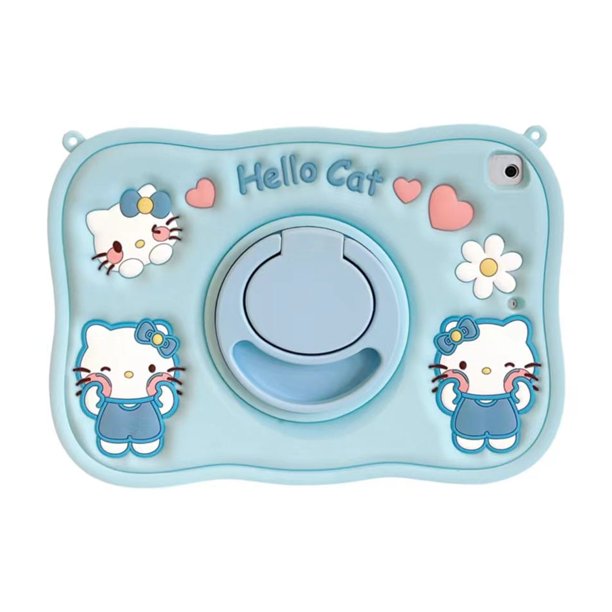Funda protectora de Hello Kitty para Ipad, carcasa protectora con soporte Air4/5, estéreo, Mini6, Gel de sílice, 10,2, 10. ª generación