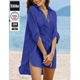 thumbnail image 2 of Oudiya Beach Cover Ups for Women Bikini Shirt Swimsuit Coverup Beach Dress Shirt, S-3XL, 2 of 3