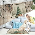 thumbnail image 7 of Qxltty Vintage Christmas Trees Cat litter Pads Pet Set of 2 Diaper Mats Center Anti-leakage Layer Absorbent Soft and Comfortable, 7 of 7