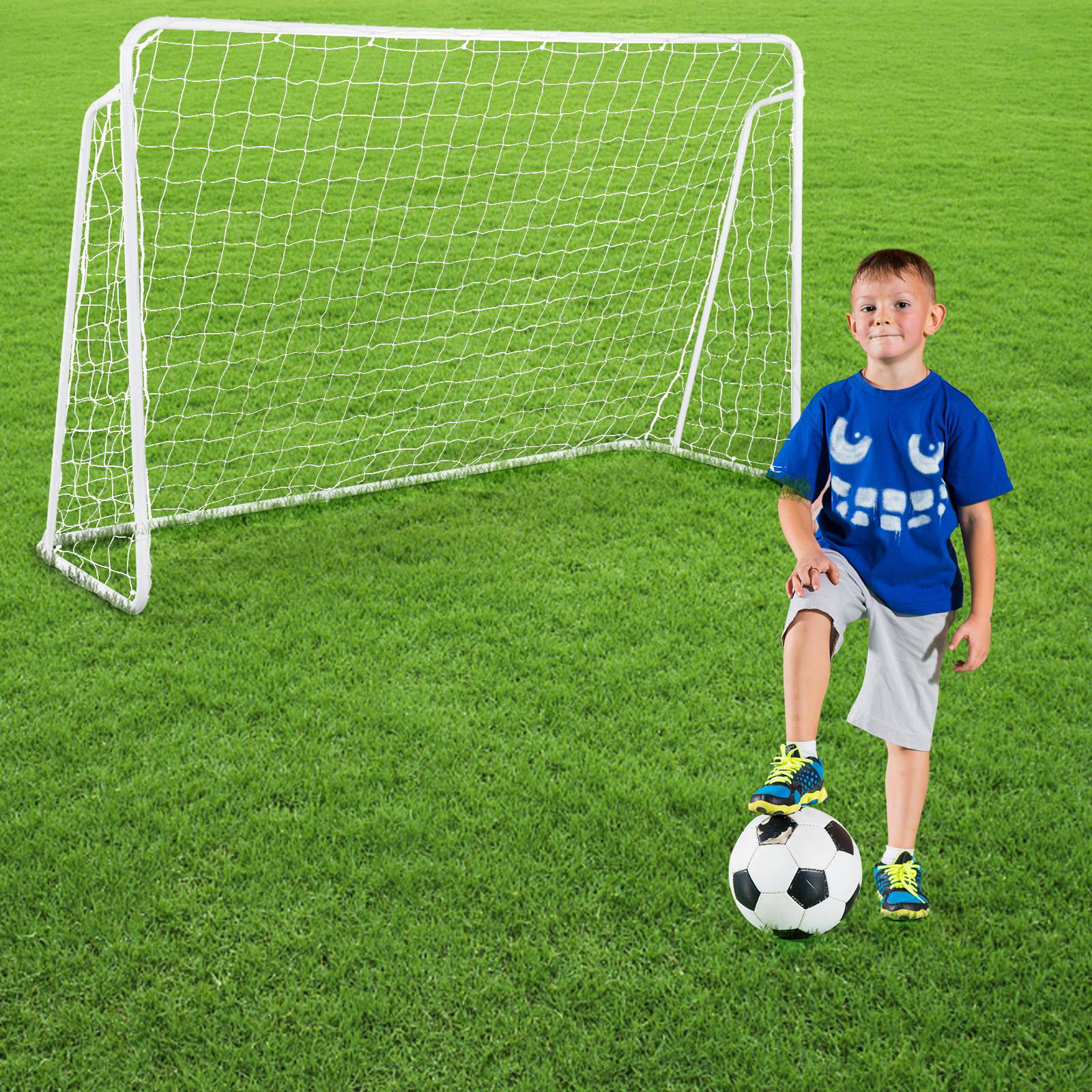 8 Foot Pro Steel Frame Kids Football Soccer Professional Goal