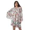 thumbnail image 1 of Moomaya Robe d'Été Dénudée Blanche pour Femmes Robe de Plage en Coton avec Manches Cloche - S, 1 of 5