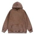 thumbnail image 1 of Mens Couleur Unie Décontractée Slip Poche Manches Longues à Capuche, 1 of 2