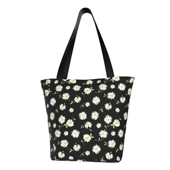 Xecao Daisies Flowers for Tote Bag for Women -Tote Shoulder Bag with A Little Pocket Inside, Perfect for Travel and Work.