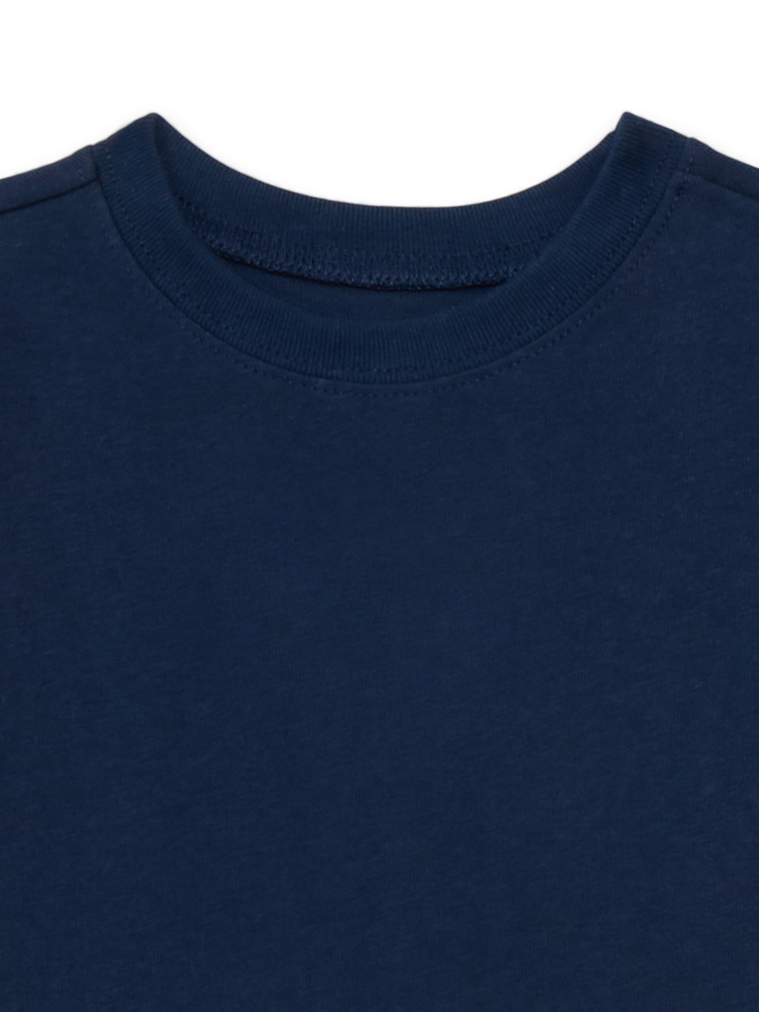 Garanimals Baby Boys Solid Tee with Long Sleeves, 3-Pack, Sizes 0M-24M