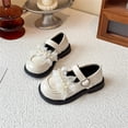 thumbnail image 3 of Owordtank Girls Mary Jane Dress Shoes with Pearls, PU Leather Flats Boots School Uniform Princess Shoes, 3 of 8