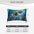 thumbnail image 6 of Naloa Watercolor Turtle Pillowcase, Throw Pillowcase, Wrinkle-Free, Stain-Resistant with Hidden Zipper for Bedroom Sofa - 20"x30", 6 of 9