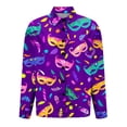 thumbnail image 3 of Xuyuer Carnival Womens Soft Satin Silk Button Down Shirts for Women Silky Long Sleeve Work Shirt Dress Blouses Tops 2026, 3 of 5