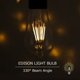 thumbnail image 5 of YANSUN Vintage LED Edison Bulb, 6W, Equivalent 60W, Warm White 2700K, Non-Dimmable LED Filament Light Bulb, E26 Base for Pendant, Chandeliers and Decorative Fixtures, 4 Pack, 5 of 5