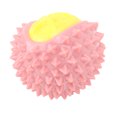 thumbnail image 2 of Pelota de juguete para perros con forma de Durian, TPR, interactiva, multifuncional, Reduce la ansiedad, sonido, pelota de dentición para perros Durian, color rosa, 2 of 5
