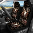 thumbnail image 2 of Binienty Western Cow Skull Car Seat Covers Front And Rear with Coasters Keychain Armrest Pad Seat Belt Pads Headrest Covers 14 Pieces Vehicle Interior Accessories Set, 2 of 8