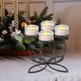 thumbnail image 6 of Candle Holder Under 5 ! Kadlawus Romantic Iron Quad Candle Holders Tabletop Metal Stand for Candlelight Dinner Home Decor Wedding Centerpiece Holiday Display Four Cup Tealight Votive Stand, 6 of 9