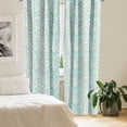 thumbnail image 2 of Ambesonne Romantic Curtains, Old Fashion Minimalist, Pair of 28"x95", Teal Slate Blue, 2 of 5