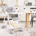 thumbnail image 1 of Costway Trona para Niños y Bebés Silla Alta de Comedor Plegable con Ruedas Doble Bandeja Removible Cojín en PU Altura Regulable 89 x 57 x 105 cm Gris, 1 of 7
