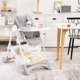 thumbnail image 1 of Costway Trona para Niños y Bebés Silla Alta de Comedor Plegable con Ruedas Doble Bandeja Removible Cojín en PU Altura Regulable 89 x 57 x 105 cm Gris, 1 of 7