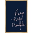 thumbnail image 3 of PixonSign Framed Canvas Print Wall Art Keep Life Simple Phrase Art People Motivation Typography Modern Art Contemporary Relax/Calm Multicolor Ultra for Living Room, Bedroom, Office - 16"x24" Natural, 3 of 5