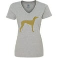 thumbnail image 3 of Inktastic Greyhound Women's V-Neck T-Shirt, 3 of 5
